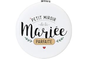 Manahia Miroir Cadeau Mariée - Petit Miroir de la Mariée Parfaite - Bijoux Mariée - Cadeau Mariage - Idée Cadeau Mariée - Noël Mariée - Annonce Mariage - Future Mariée - Cadeau de Noces