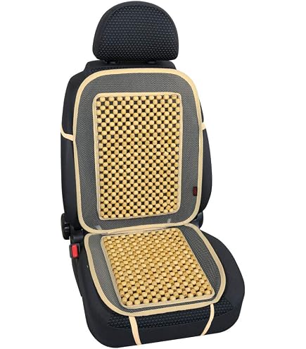 Coprisedile Auto Cora Rolli In Palline Di Legno Naturale - Universale, Massaggiante, Traspirante, Per Tutte Le Stagioni