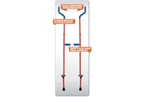 Geospace Original Walkaroo Steel Stilts by Air Kicks with Ergonomic Design for Easy Balance Walking (Red)