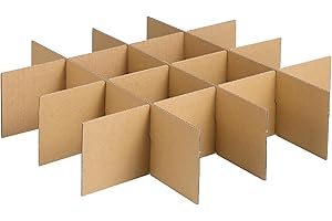 Cabilock Cardboard Box Dividers for Glasses 6Pcs Transport Carton Partition Inserts for Moving Boxes Protective Glass Dividers for Safe Packaging 13X3X3 Inch
