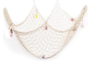 RUNFENG Fischernetz Dekoration Fischerei Mediterranen Stil,Maritime Deko Wand Strand Themen Wandbehang für Strandpartys Hochzeiten Fotografie Wanddekoration,Aufhängen Hintergrund Wohnzimmer-100 x 200 cm