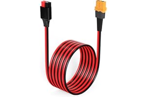 ELFCULB 12AWG Anderson auf XT60 Adapter,45A Anderson Stecker auf XT60 Weiblich Kabel für Solargenerator Powerstation Solarpanel(1.8M)