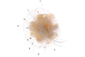 LONTG Women Fascinator Hat Flower Wedding Fascinator Headband Feather Flapper Bridal Headdress Headpieces Pillbox Hat Bowler Mini Top Hat Hair Clips Race Derby Ascot Hat for Evening Party Prom