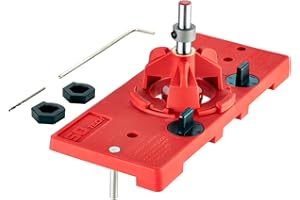 SOTECH Szablon do wiercenia BSK-35-T45/52 do montażu na taśmie garnkowej w zestawie wiertło Forstnera Ø 35 mm szablon do nawiercania taśm garnkowych z rozstawem otworów 45 i 52 mm