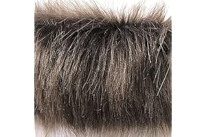NIANTONG Tissu en Fausse Fourrure, Pile De 9cm De Longue Durée Deluxe Peluche Shaggy Faux Matières Fourrure pour Artisanat, Couture, Accessoires, Costumes, Décoration(Size:150x50cm,Color:Café)