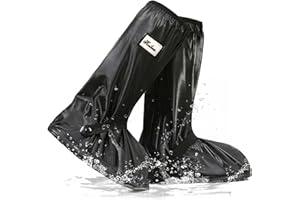 Raisand Regen Schuhüberzieher Wasserdicht Regenschutz Schuhe Rutschfester Überschuhe, Reflektierende Streifen mit Reißverschluss für Männer und Frauen, Radfahren, Angeln, Outdoor-Sport (M)