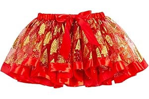 Zookey Jupe de Ballet en Tulle de Noël Jupe de Princesse Jupe de Ballet Robe de Fantaisie Tutu Costume de Noël pour Filles