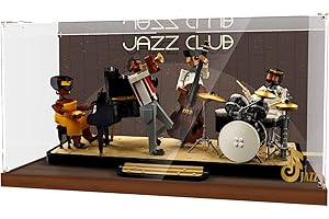 cooldac Acryl Vitrine Box für Lego 21334 Jazz Quartet, staubdicht Transparent Clear Display Box Vitrine (Das Modell Nicht enthalten)