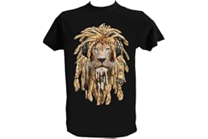 GÉNÉRIQUE T Shirt Lion of Judah Homme Enfant Tee Shirt Lion Rasta Reggae Music
