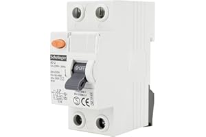 ASVENDO Schelinger - Interruptor de corriente residual RCD (30 mA, 2 pines, 25 A)