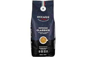 ‎O'CCAFFE O'CCAFFÈ – Espresso Classico | 1 kg ganze Kaffeebohnen | starker, intensiver Kaffee mit feiner Haselnuss Note | Barista-Qualität aus italienischem Familienbetrieb