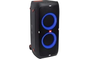 JBL PartyBox 310 Speaker Wireless Bluetooth Portatile con Effetti di Luce, Cassa Altoparlante Impermeabile IPX4 per Feste, Ingresso per Microfono e Chitarra, USB, fino a 18 h di Autonomia, Nero