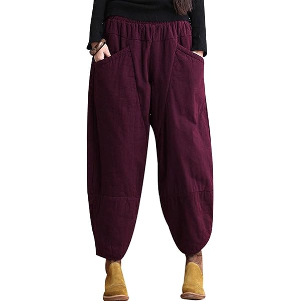 Pantalon Fisherman By Soljo - Coton, Style Thaïlandais, 16 Couleurs Disponibles (Bourgogne)