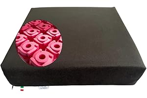 GM Cuscino antidecubito per sedia a rotelle 40x40x9 cm cuscino antidecubito per sedia in Memory foam e poliuretano cuscino carrozzina poltrona per anziani Made in Italy (Nero)