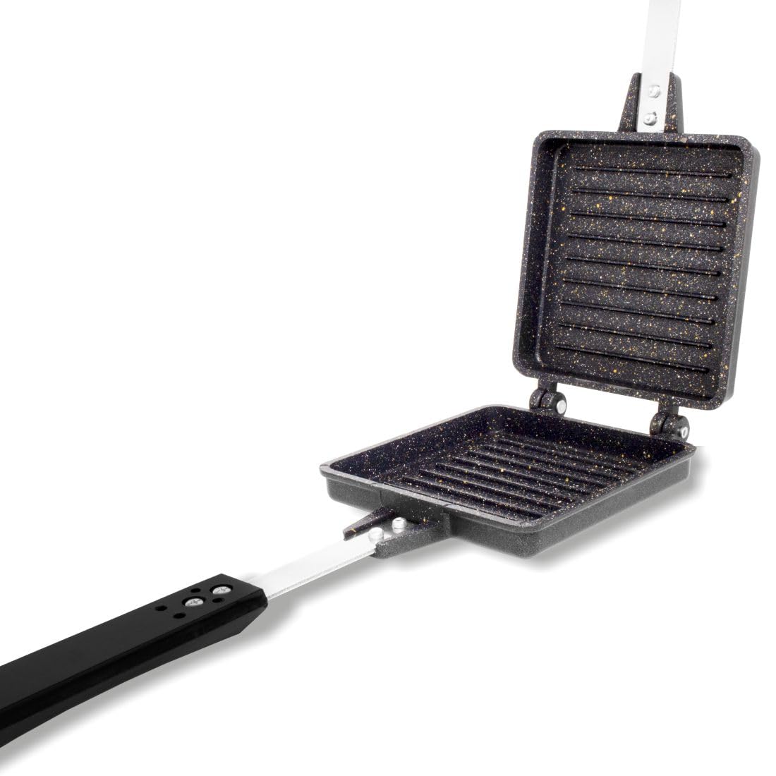 Orange Aluminium Non-stick Jumbo Toast Sandwich Maker: A Gas Stove Compatible, Heavy Thickness Wonder!