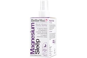 BetterYou Magnesium Sleep Body Spray, Made with Zechstein Magnesium Chloride and Essential Oils, Magnesium Supplement, Natural Sleep Aid, Palm-Oil Free, 100ml (600 Sprays)