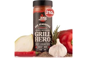 BBQ Moments Epices pour Barbecue pour Grill Viande, Carpaccio Boeuf, Viande Hachée, Steack, Saucisson, Poudre Epices et Assaisonnements Grillade, 210g (7.40 Oz)