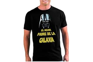 Mx Games Camiseta Star Wars Darth Vader,el Mejor Padre Manga Corta (Talla: Talla L Unisex Ancho/Largo [56cm/74cm] Aprox)