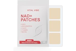 VITAL VIBE NAD+ Patches 60 Days Supply | NMN & Resveratrol Patches for Anti-Aging and Wellness Support | Botanical Plant-Based Formula with Lion's Mane | Natural Ingredients Support Cell Regeneration