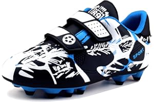 WOFLEBEL Zapatos de Fútbol para Niños Antideslizante Césped Artificial Tacos Niños Niñas Botas de Fútbol Calzado Profesional Entrenamiento Aire Libre Deporte Zapatillas de Fútbol 28-37EU