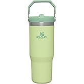 Stanley IceFlow Flip Straw Trinkflasche mit Strohhalm 0.89L - Thermosflasche Hält 12+ Stunden Kalt - Auslaufsicher - Trinkfla