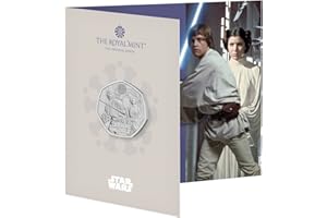 CRAWLEYCOINS 2023 Star Wars 03 Luke Skywalker Principessa Leia UK 50p brillante moneta fior di conio confezione menta