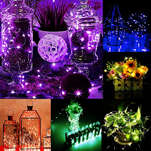 2M 20 LED Partybeleuchtung Lichterkette Batteriebetrieben Kupferdraht wasserdicht, Grün - 2