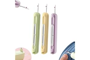 QUYIFA Enhebrador de agujas 2 en 1, descosedor de agujas y enhebrador de agujas 2 en 1, 2025 nuevos descosedores elásticos para coser a mano, tejer, manualidades y suministros de acolchado. (3PCS)