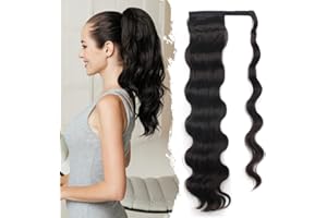Bieiyhe Coleta Postiza Pelo Natural Rizado 60cm Extensiones de Cabello Coleta Sintetico Larga Cola Postiza Extensiones Pelo Natural Coleta Postizos de Pelo Coleta Rizada Ponytail Hair Extension