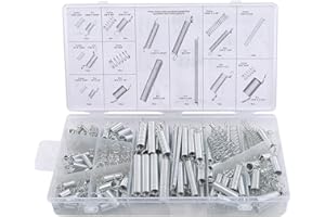 Mesee 200 Pieces Tension Springs Assortment Kit, Compression and Extension Springs Repair Tool for Home Furniture Bikes Repairs