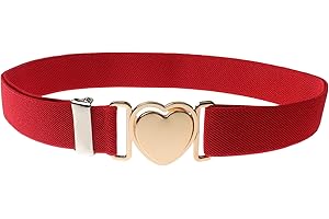 NiceYnn Ceinture Élastique Enfant Fille Réglables avec Boucle de Cœur pour Pantalons Jeans Robes Anniversaire Ecole