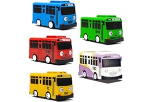 SHDIEHJFMLDH 5Pcs Mini Bus Spielzeug,Mini Pull Back Spielzeugautos,Bus Modell,Spielzeugautos Set für Freunde und Kinder, Lernspiel, Geburtstagsparty-Geschenk