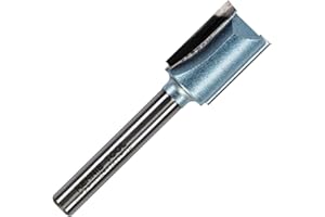 RENNIE TOOL COMPANY Rennie Tools - 14mm Cutting Diameter x 20mm Flute x 1/4" Shank TCT Tipped 2 Flute Straight Router Cutter Bit. Compatible With Makita Bosch Trend Katsu Dewalt Router Etc. 14mm Router Bit