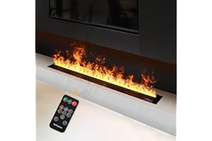 MEXHOM Camino a vapore, fuoco elettrico intelligente telecomandato, camino elettrico a colori di fiamma, 1800 mm