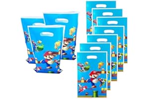 KAIMIRUI Sacchettini Compleanno Bambini,50 Pezzi Sacchetto per Caramella，sacchetti regalo mario,Festa dei bambini, Pasqua, Festa di compleanno(Set-ml)