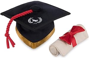 P.L.A.Y. PET LIFESTYLE AND YOU - Peluche a forma di cane - Back to School Collection – Cappello da Graduation & Scroll/Finale Cappello & distintivo