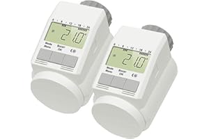 ‎EQIVA Eqiva 2er Set Elektronik-Heizkörperthermostat Model L mit Boost-Funktion