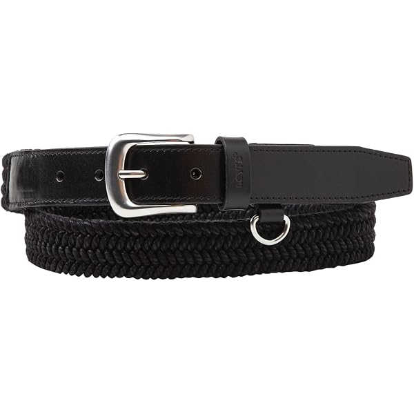 Levi's Herren & Unisex Web Belt – Washed-Effekt, Schwarz, Aus Strapazierfähiger Baumwolle