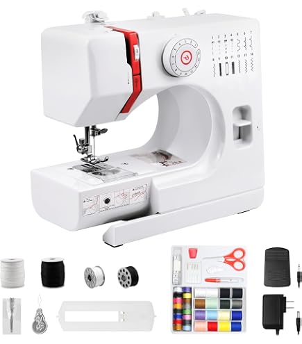 Machine à Coudre EFFEKTIV Simplifika 15M - Portable, 15 Points, Coupe-Fil Auto, Table Extension