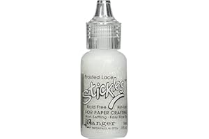 Ranger Bâtons en Dentelle givrée, Matériau synthétique, Blanc, 2,5 x 2,5 x 7,5 cm