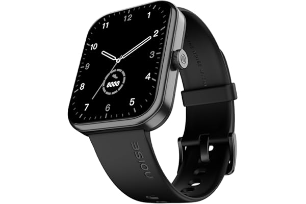Noise Pulse 2 Max 1.85" Display, Bluetooth Calling Smart Watch, 10 Days Battery, 550 NITS Brightness, Smart DND, 100 Sports Modes, Smartwatch for Men and Women (Jet Black)