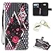 Produktbild Silikonsoftshell PU Hülle für Samsung Galaxy A3 (2017) (4,7 Zoll) Tasche Schutz Hülle Case Cover Etui Strass Schutz schutzhülle Bumper Schale Silicone case+Exquisite key chain X1) #KH (3)