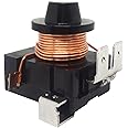 NGE 2pcs 1/3HP 250W Automatic Refrigerator Compressor Relay Starter, 3-Pin, Black, Copper Brown, Normally Open Contact