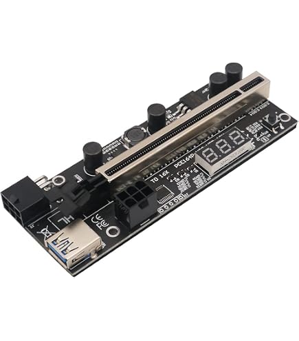 Carte Extension PCIe MZHOU - Riser USB 3.0 Pour Mining Crypto Bitcoin Ethereum, Lot De 6