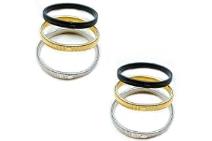 6 stycken ärmhållarset för kvinnor och män, elastiska armbandshållare, metall, skjorthållare, justerbart ärmband för skjortor, blusar och kläder i svart guld och silver, vit, K finishtillbehör