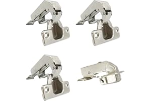 LIKERAINY 95 Degré Crampons Charnière à Bras Court avec Amortisseur pour Porte Charnières à Fermeture Douce pour Portes Placard Meuble Cuisine Lot de 4