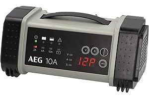AEG Automotive 97024 Mikroprozessor-Ladegerät LT 10 Ampere für 12 und 24 V Batterien, 9-stufig