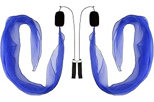 Diabolo Freizeitsport -Paire de Poi Lumineux UV - Bleu - 60 cm - Ailes d'ange - Spiral Pois - Soft-Pois - Sac de Transport inclu - Idéal pour débutants et Professionnels