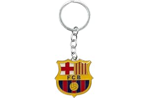 AUTOZOCO Llavero Metálico del Barcelona - Edición Dorada con Emblema, Multicolor