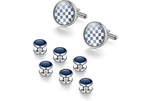 Wynameleri Classic Cufflinks and Tie Clips Set for Men Business Wedding, Happy Fathers Day Decor Accessory for Business, Birthday, Personalised Cufflinks for Men, Tie Pin And Cufflink Set